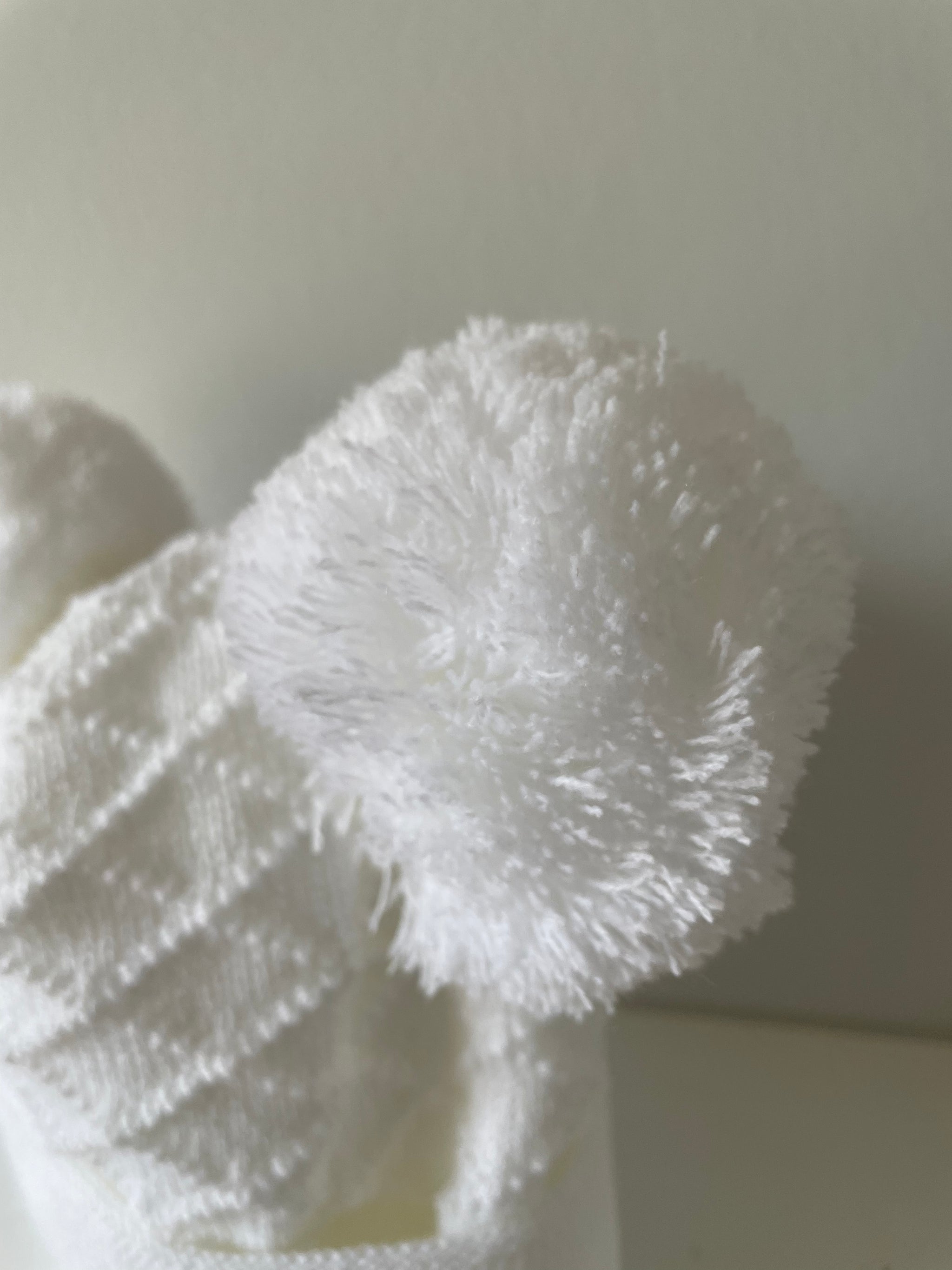 Baby Hopscotch White Double Pom Knitted Bobble Hat