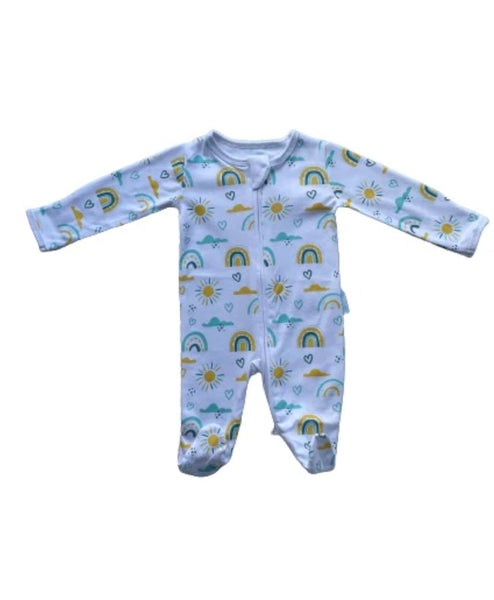 BabyMac Rainbow Print Organic Cotton Sleepsuit