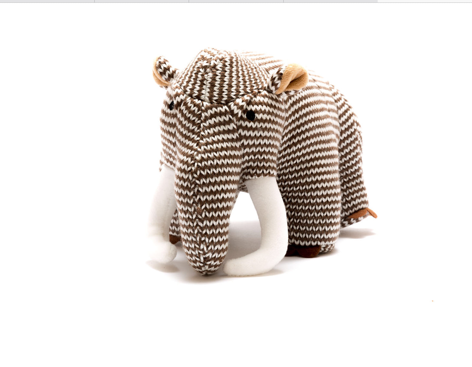 Knitted Woolly Mammoth Soft Toy