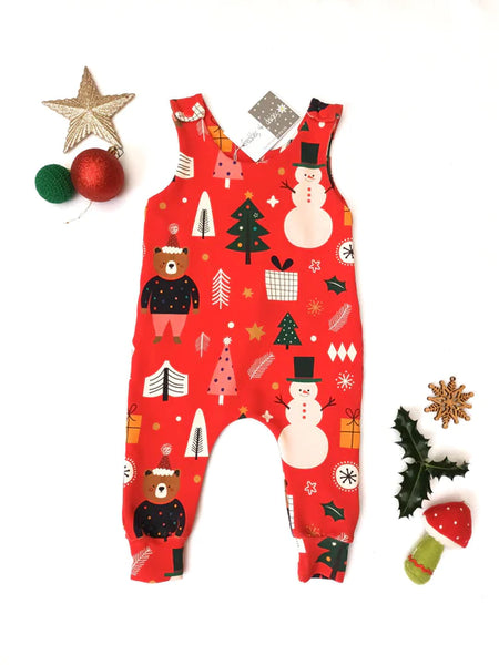 Christmas Party Red Romper from Freckles & Daisies