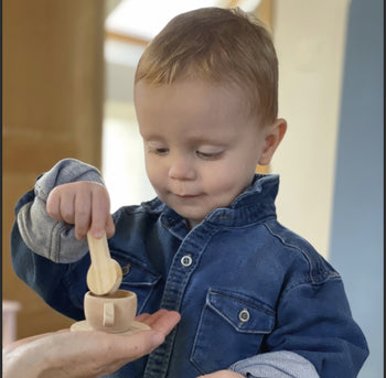 SALE Egmont Toys Wooden Dinner Set Toy Natural