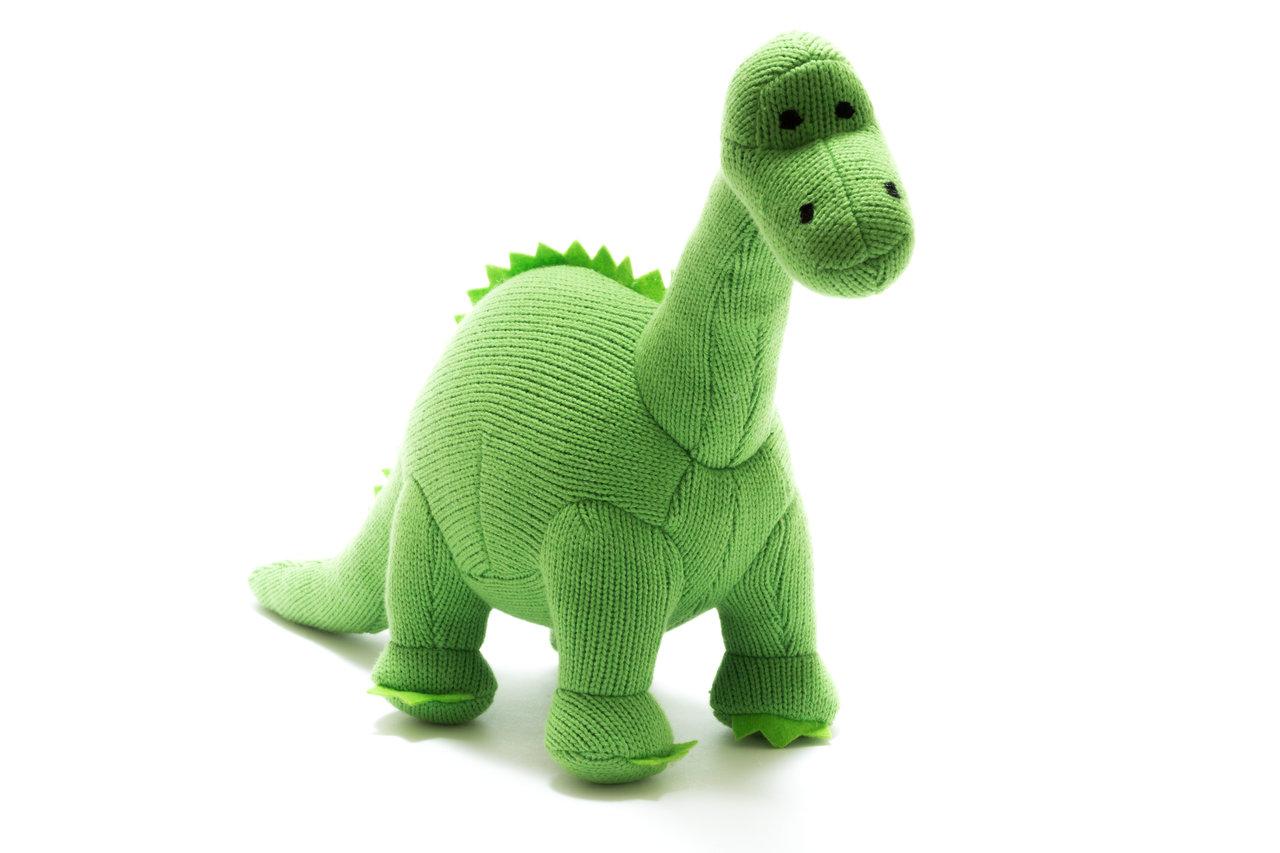 Knitted Green Diplodocus Dinosaur medium