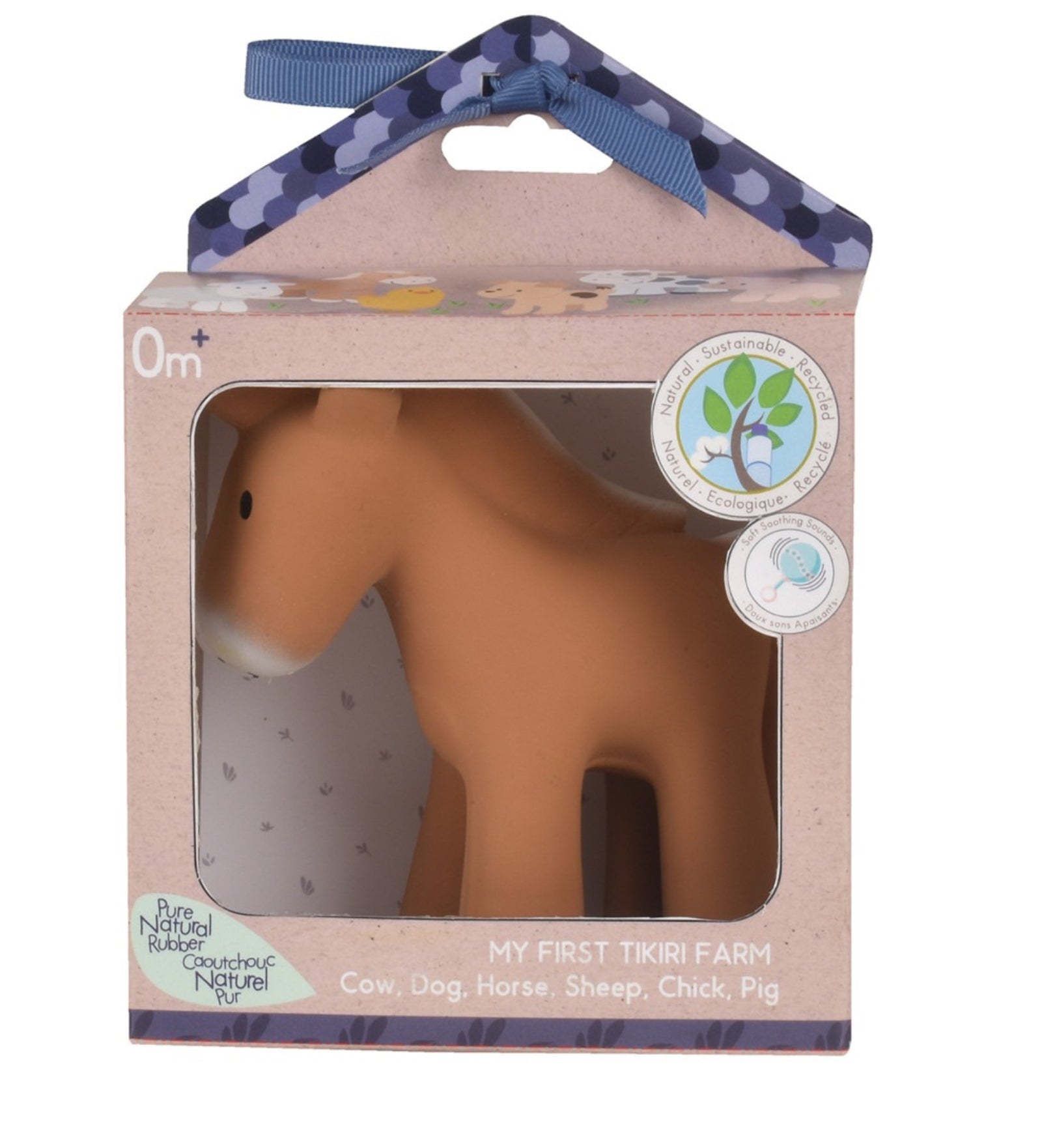 Gift Boxed Tikiri My First Farm Animals Horse Rubber Baby Teether Rattle