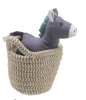 Wilberry Toys Donkey in a Basket  Toy