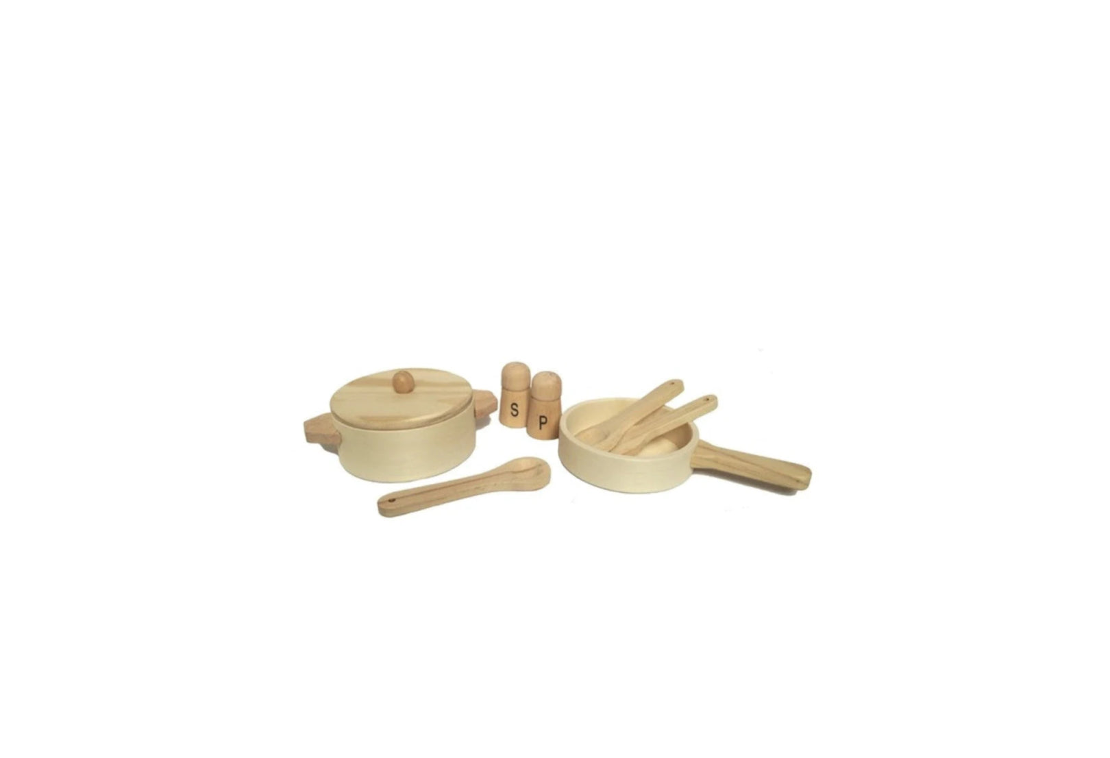Egmont Toys Wooden Pan Set Toy Natural