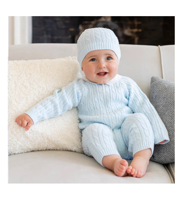 Emile et Rose Ronnie Knitted All in one & Hat Outfit Set
