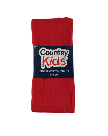 Ruby Red Cotton Rich Tights from Country Kids