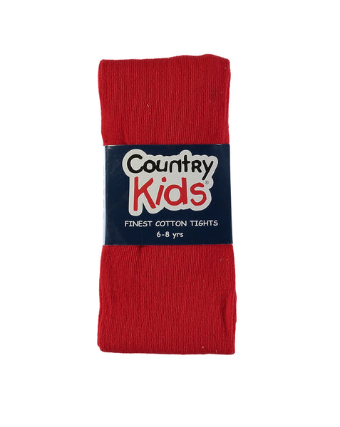 Ruby Red Cotton Rich Tights from Country Kids