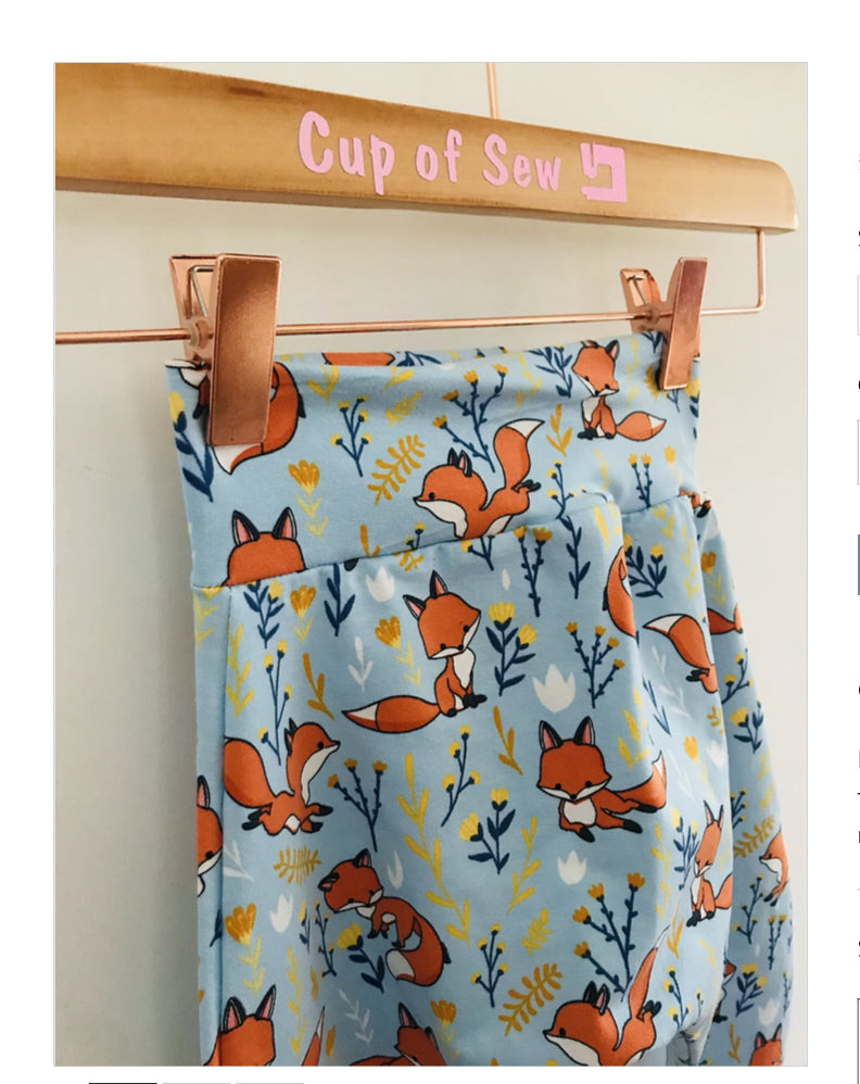 Baby Harem Leggings Foxy Print from Cup of Sew