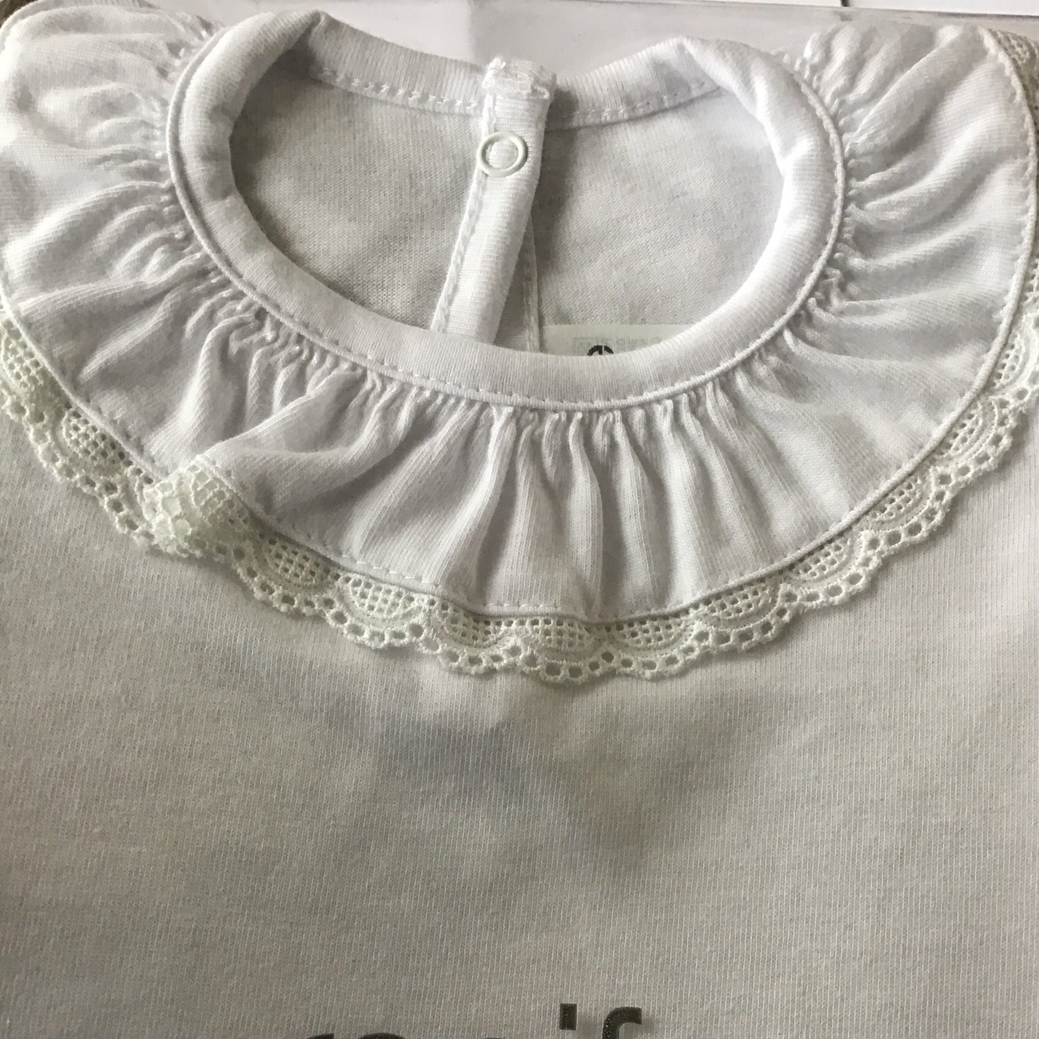 SALE Rapife Baby Girl’s White Cotton Sleeveless Body Top Frilled Collar